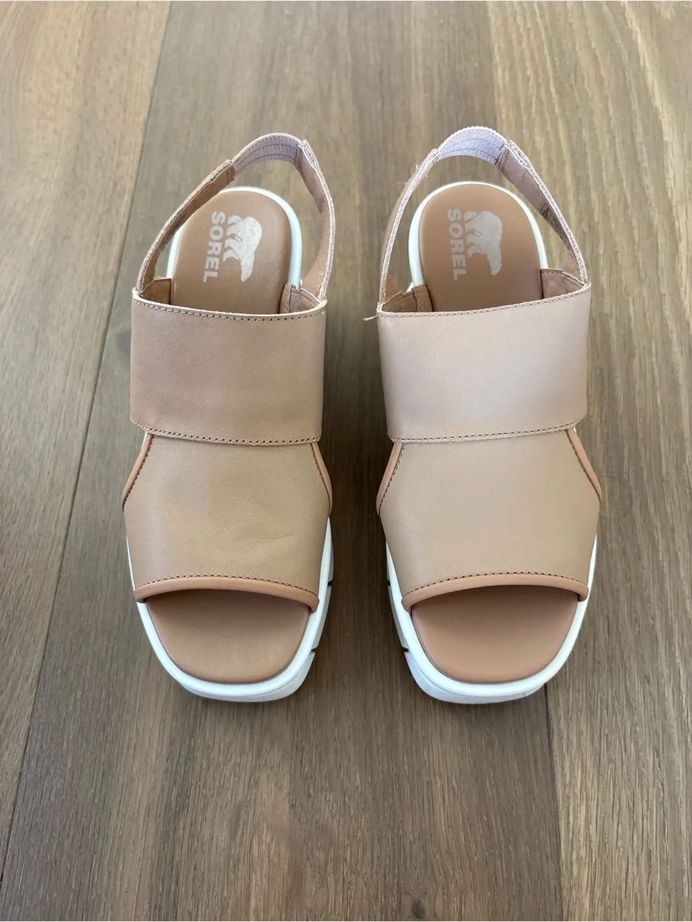 Sorel tan wedge sandals